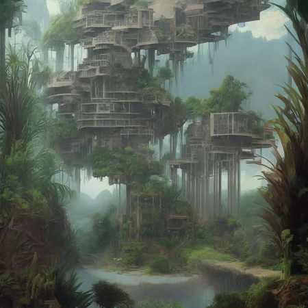 (junglefuturism:1) <lora:JungleFuturism_LoraBooth:1>
