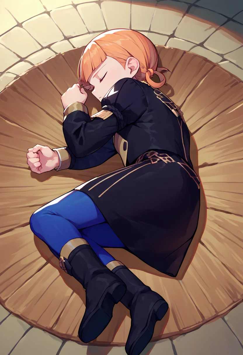 score_9, score_8_up, score_7_up, source_anime, crater, solo, 1girl, defAnne, yamchapose, lying, on side, hair rings, short twintails, blunt bangs, closed eyes, black jacket, black skirt, blue pantyhose, black boots <lora:annette-pdxl-nvwls-v1:1> <lora:meme_yamchapose_ponyXL:1>