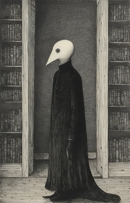 masterpiece,best quality,<lora:tbh276-sdxl:0.9>,illustration,style of Edward Gorey portrait of noble man