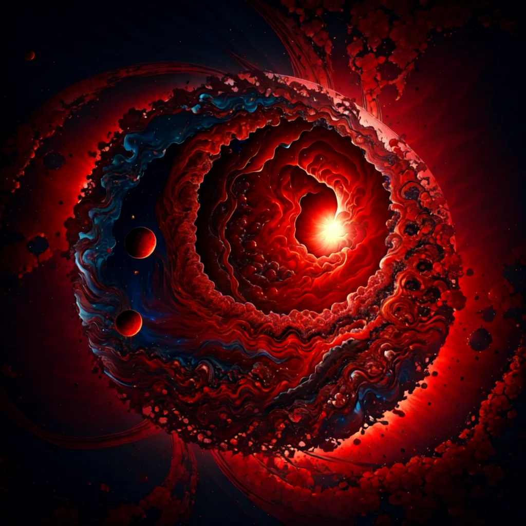 masterpiece, best quality, earth,no_humans <lora:Earth:1>,starry,milky way, star \(sky\), red theme,blood