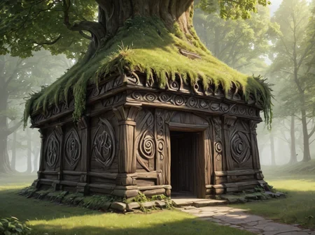 druidic building <lora:LoromXL_Druidic_Naturalism_v1:0.6>