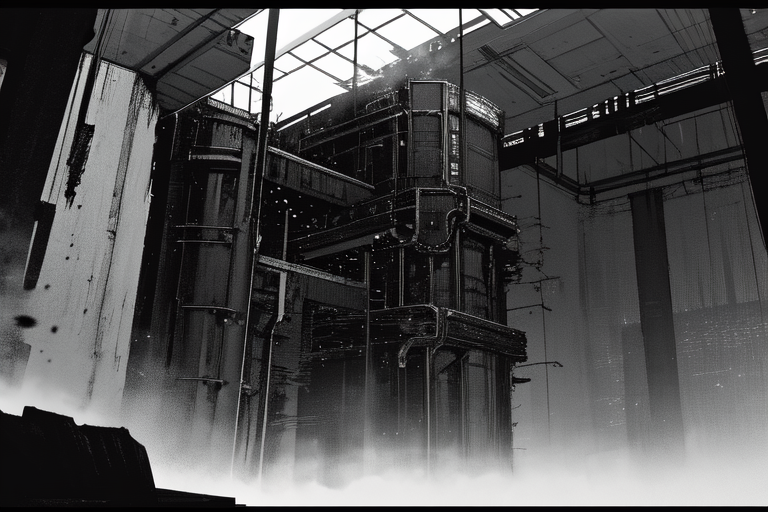 highly insanely detailed, masterpiece, top quality, best quality, highres, 4k, 8k, RAW photo, (very aesthetic, beautiful and aesthetic),  
tsutomu nihei,nihei_tsutomu,blame!,blame gakuen!,abara,TNstyle,sidonia_no_kishi,fence,bones,smoke,fog,foggy,steam,mist,letterboxed,tentacles,dome,cables,tubes,industrial pipes,drainpipe,dark sky,black sky,lantern,clouds,toha heavy industries,gauna,gauna mech,light particles,walkway,ventilation fan,ventilation shaft,air conditioner,machinery,bridge,star \(sky\),starry sky,buildings, 
<lora:blamev2:0.6>, 
(1girl:1.3), 
solo focus, 
large forest,enchanting forest,dense forest,lush forest,tall trees,canopy,overgrown scenery,âââ