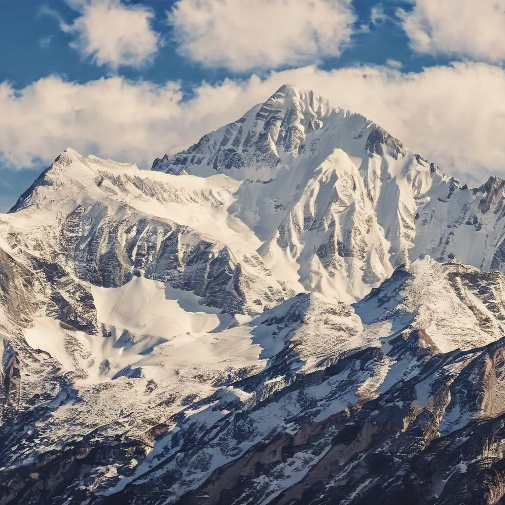 picture of snow mountain, smxl, bright sunny day, colorful   <lora:snowmountxl_v1:1>