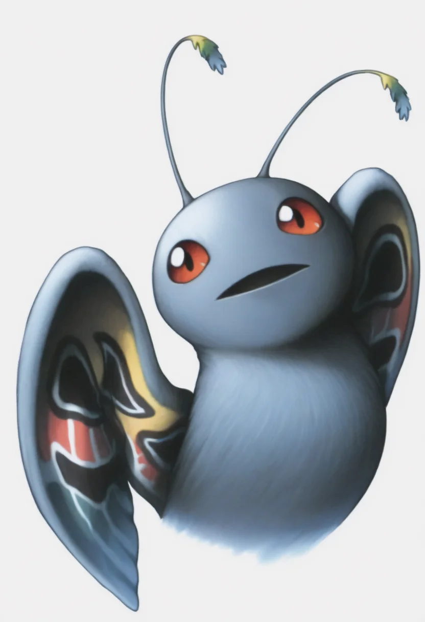 masterpiece, best quality, solo, looking at viewer, <lora:FF7-Portraits-illus_Fp:1>, simple background, portrait, white background,  <lora:Mothman-illus_Fp:1>, mothman, pokemon \(creature\), no humans, wings, antennae,