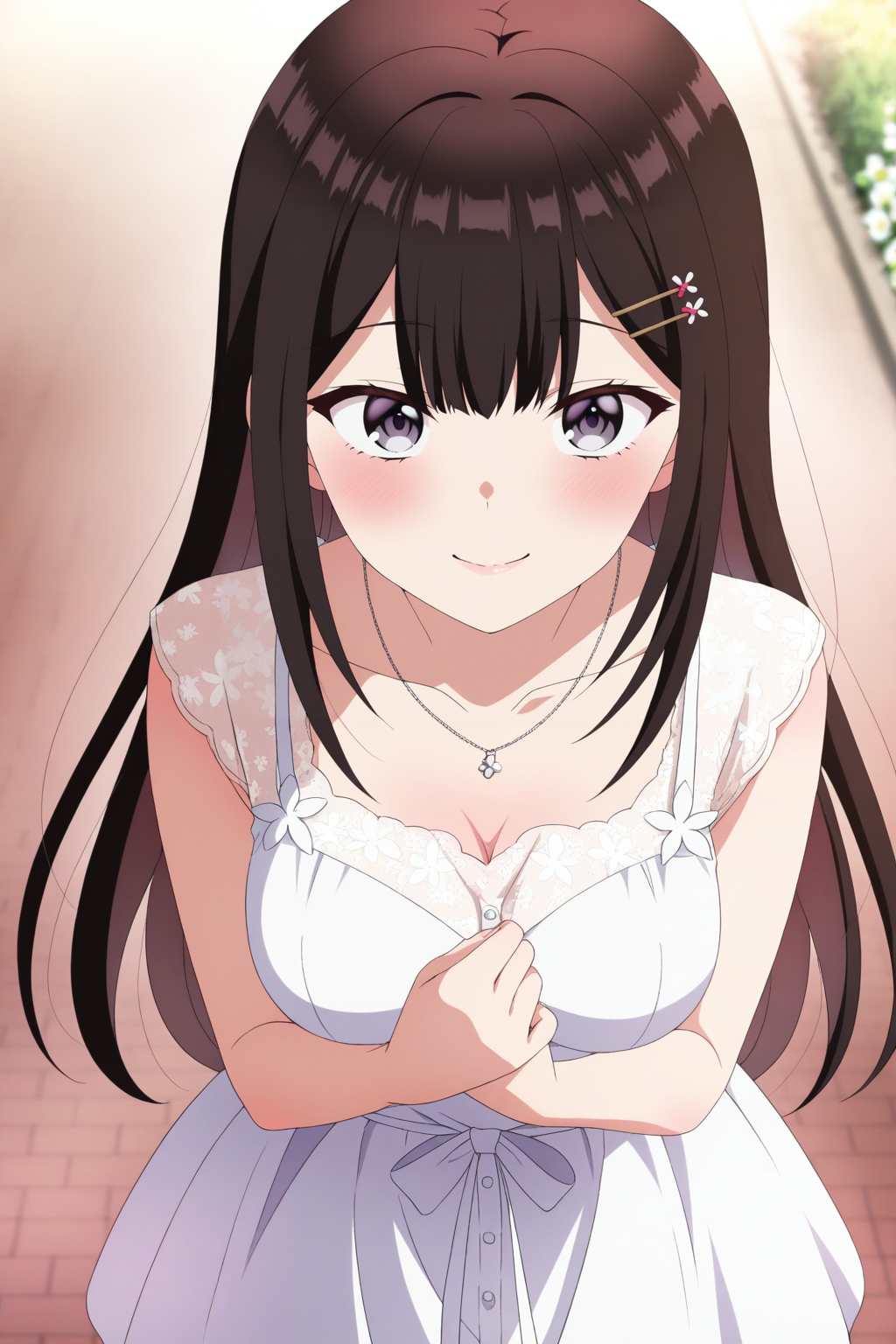 masterpiece, best quality, amazing quality, very aesthetic, absurdres, ultra detailed,
<lora:il_contrast_slider_d1 (Ð¦ÐÐÐ¢ ÐÐÐ Ð¢ÐÐÐÐ):-0.8>
<lora:Rion Enomoto:0.8> rion_enomoto, 1girl,
portrait, smile, (white flowered dress:1.3),
view from above, body is visible, medium breasts are visible from under the shirt,,
