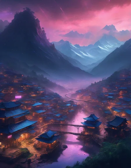 Cyberpunk: (neon lights), (rain-soaked streets), (holographic UI elements), (futuristic decay) :cite[6],
sonic geography where landscapes are sound fossils,
Himalayan valley with terraced farms,
Scattered showers Weather,
a mystical cloudscape, with swirling mists, vibrant rainbows, and an ethereal atmosphere that feels otherworldly,
Pre-dawn twilight with lingering stars,
Winter pine forests under snow,
<lora:add-detail-xl:0.7>,
<lora:DetailMaximizer:0.3>,
<lora:brho:0.15> brho,
<lora:Deep_depth_of_field:0.3>,
<lora:extremely_detailed:0.8> extremely detailed,