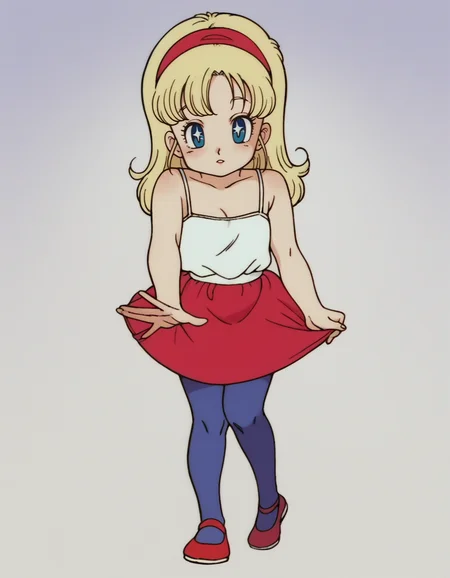 zPDXL, score_9, score_8_up, score_7_up, score_6_up, score_5_up, 4k, absurdres, looking at viewer, <lora:Perfect Hands:0.8> Perfect Hands, 1girl, solo,
Alice in Wonderland, blonde hair, child, little girl, sparkling eyes, contrapposto, camisole, skater-skirt, ballet-flats, sheer-pantyhose,
<lora:EarlyAkira_v4:1> drgbls1, retro artstyle, 1980s \(style\), anime coloring,