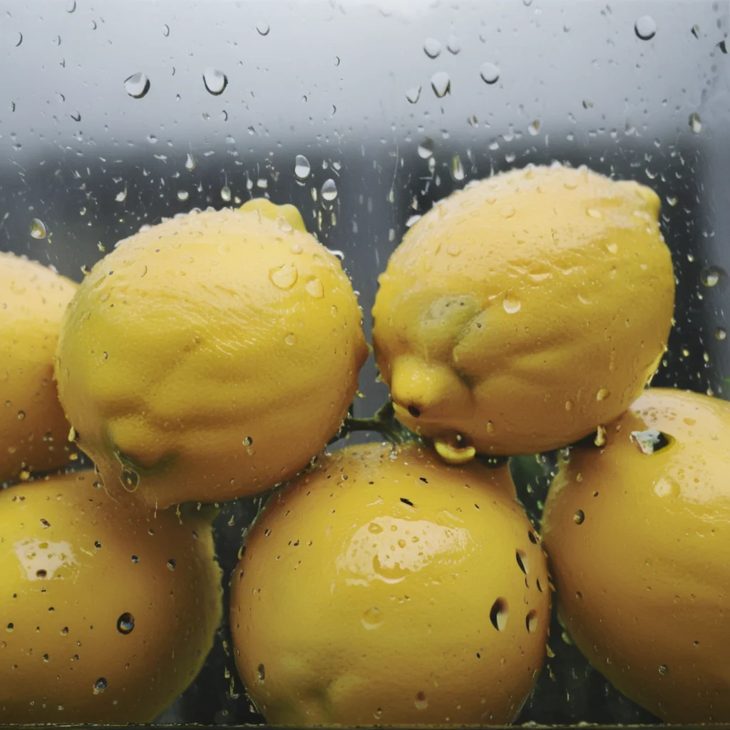 lemons behind rain on glass<lora:Rain_on_Glass_XL:1>