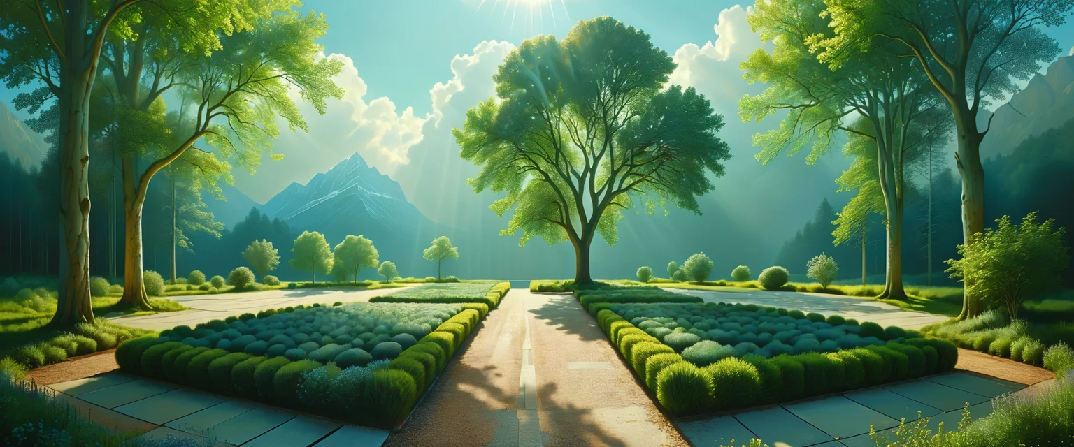 hyper realistic and highly detailed landscape by (amandine van ray:1.2) and (david hockney:1.2), geometric, symmetrical, heavenly, dappled sunlight, dramatic sky, serene, tranquil, picturesque scenery, quaint, gorgeous, beautiful, highly aesthetic <lora:midjourney_mimic-xl-by_andrexsel:0.5> <lora:more_artful-xl:0.5> <lora:envybetterhiresfixxl01-xl:0.0:hr=1.0>