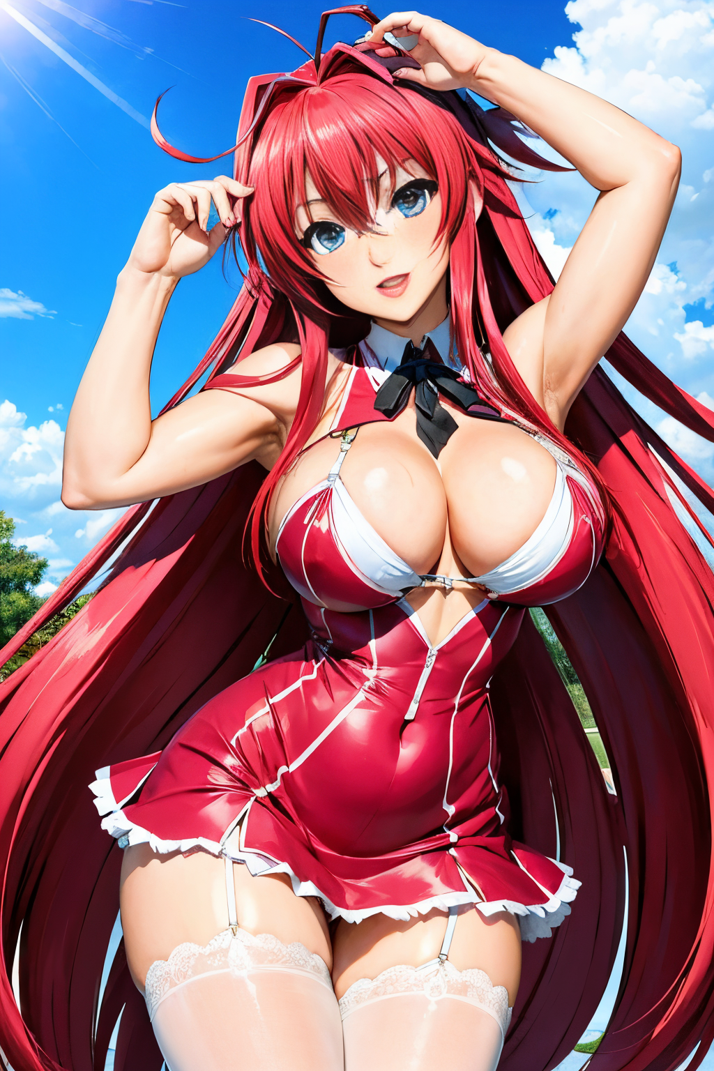 (Realisitc:1.5) EdobRiasGremory woman <lora:EdobRiasGremoryPelenka_v1.0:0.8>