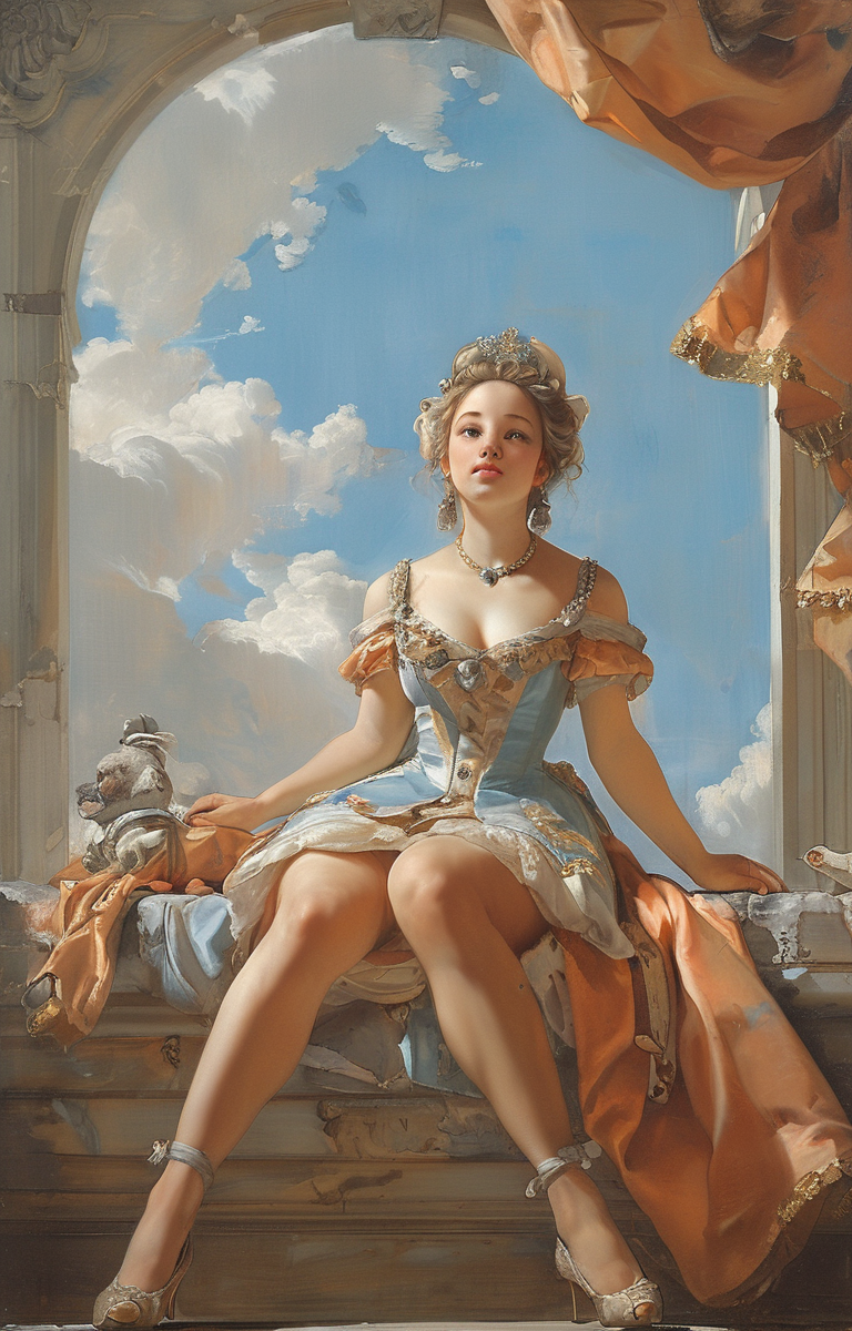 masterpiece,best quality,<lora:tbh352-sdxl:0.75>,illustration,style of Giovanni Battista Tiepolo portrait of idolmaster cinderella girls,