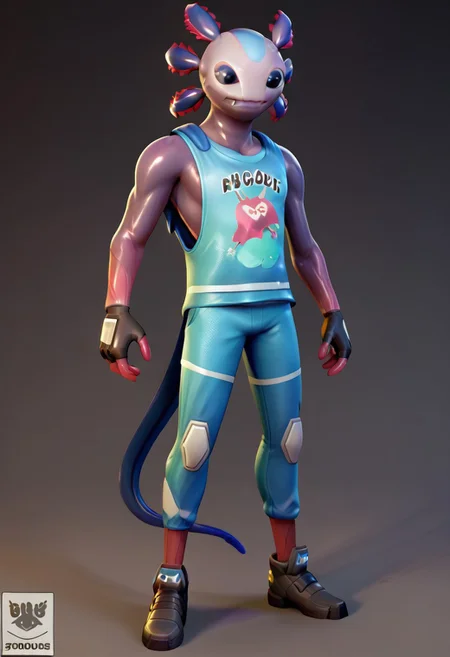 solo, axofortnite, a handsome alien, full body,
AyaP
