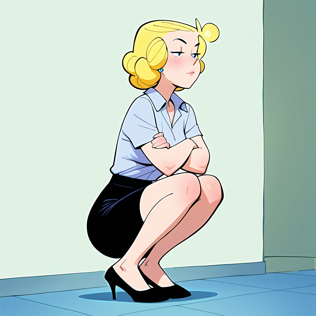 absurdres, 8k, high resolution, masterpiece, best quality, absolutely fantastic art, amazing quality, very aesthetic, 1girl, solo,<lora:alicecomic:.8>, alicecomic, blonde hair, full body, crossed arms