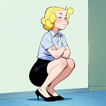 absurdres, 8k, high resolution, masterpiece, best quality, absolutely fantastic art, amazing quality, very aesthetic, 1girl, solo,<lora:alicecomic:.8>, alicecomic, blonde hair, full body, crossed arms
