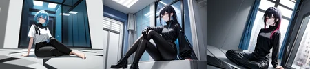 (otherworldly), highly insanely detailed, masterpiece, top quality, best quality, highres, 4k, 8k, RAW photo, (very aesthetic, beautiful and aesthetic),
1girl, asian female, facing viewer, turtleneck, pants,
<lora:MM5-v1:0.3>, blue wall, window, sitting, Magic Mirror Car, MM5, indoors,
1girl, solo,
(__lazy-wildcards/char/haircolor__),âââ