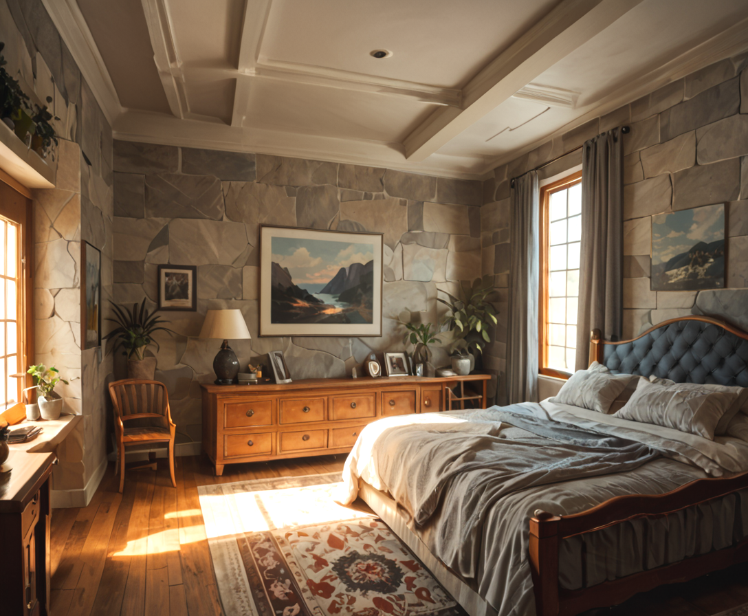score_9, score_8_up, score_7_up, 
<lora:Authoritarian_Interior_(Architecture)_(Pony)_(AD):0.8> Authoritarian Interior, interior design, architecture, limestone, marble, wood, plaster, coffered ceiling, 8K, In'ei, chiaroscuro, volumetric lighting, perfect depth of field shot, 8K CGI render, beautiful, subsurface scattering, photographic realism, asymmetric viewpoint, off center perspective, art by Thomas Kinkade, luxury bedroom, BREAK zPDXL, <lora:wowifierXL:0.2> art by mooncryptowow <lora:sdxl_lightning_8step_lora:0.4> <lora:detailed_notrigger:0.5>