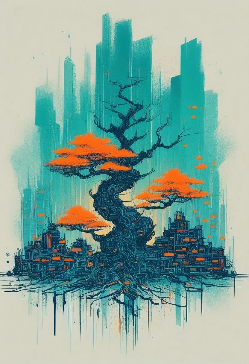 score_9, score_8_up, score_7_up, cinematic photo, dramatic lighting, a black panther staring at you from far away, pink sky, lush pink trees, yellow grass patch, asain style, David Hockney, Ascii art, gongbi, traditional chinese painting style, neon colors, <lora:Neon_Splash_Art_for_Pony:1>