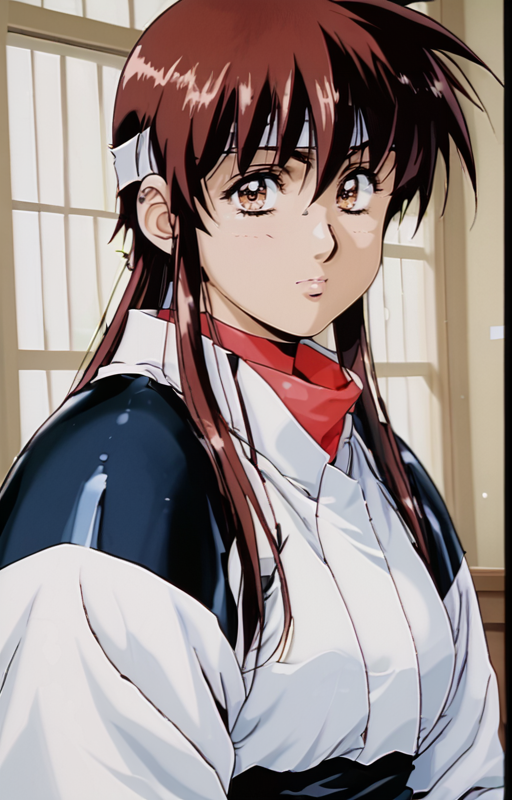 <lora:Tita_Îu_Koshigaya_Captain_Tita_-_Plastic_Little:1>captaintita, solo, 1girl, brown hair, brown eyes, breasts, sidelocks, headband, long hair, looking at viewer