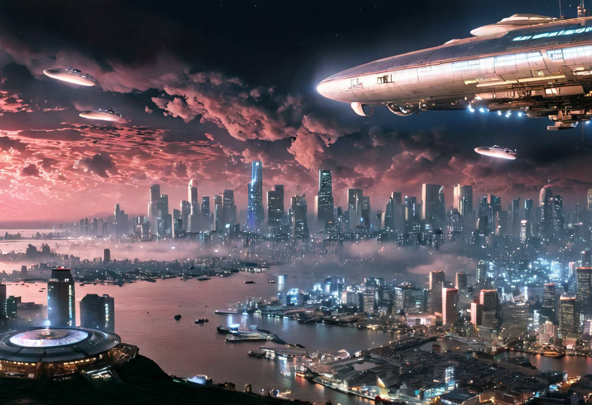 realistic, RAW photo, high quality, Stable_Yogis_PDXL_Positives, <lora:Low Angle style:0.2> Low Angle style,from below of a huge <lora:Realistic_Mars_Landscape:0.3>,<lora:City_SDXL_v1:0.0> citylora, made of clouds,<lora:CDs_SDXL:0.3> made of cd's in <lora:Cinematic Film Stock Footage Style:0.2> Cinematic Film Stock Footage Style, <lora:cwhyberponk:0.0> cwhyberponk,<lora:Cyberpunk_3D:0.3> Cyb3punk vast city with vast city like Tokyo,<lora:Space_Ship_Concept_Art_VW_Style:0.2> Panoramic, landscape, futuristic, ship, night,twilight, in , featuring <lora:JJsMarsColony_XL:1.0> Mars Colony