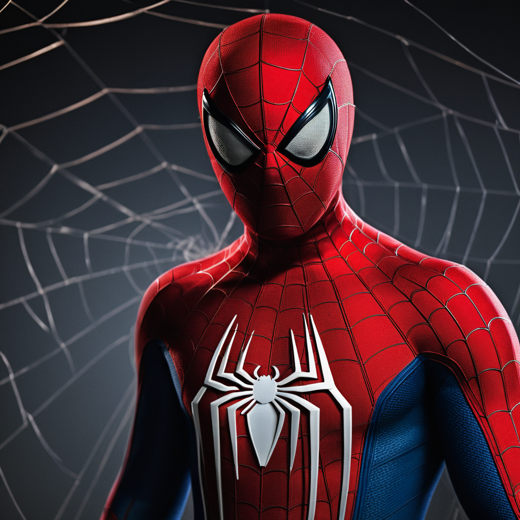 cinematic film still of  <lora:Hyperrealism style:1> sharp detailed,
a man in a spider - man suit poses for a picture,solo,1boy,upper body,male focus,bodysuit,mask,black background,superhero,red bodysuit,spider web print , realistic, real, photo real, cinematic, dramatic, film look, dramatic light, unreal engine, 3D computer graphics, hdr, Hyperrealism Style, the amazing spiderman, shallow depth of field, vignette, highly detailed, high budget, bokeh, cinemascope, moody, epic, gorgeous, film grain, grainy
