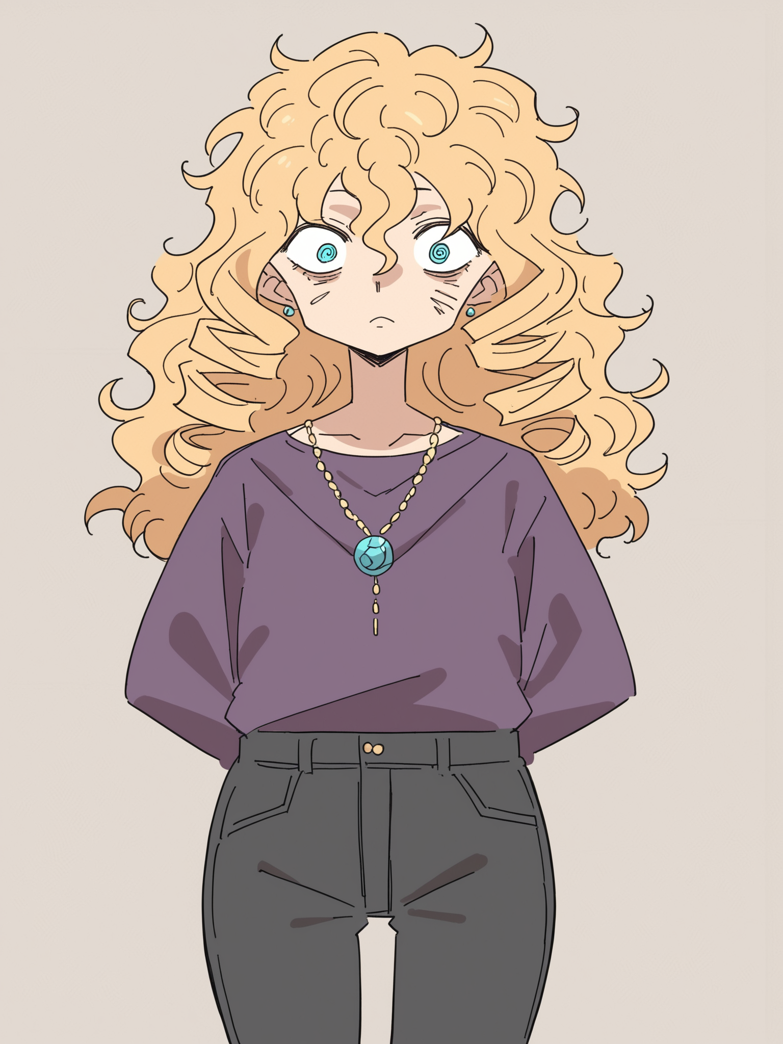 score_9, score_8_up, score_7_up, score_6_up, source_anime, zPDXL, BREAK
1girl, solo, <lora:Masikakumo:1> masika, thirty-something thai woman narrow face   long nose   gray closely spaced  eyes  scars wavy honey  curly or spiral curls  elegant peplum top leather pants  tote bags