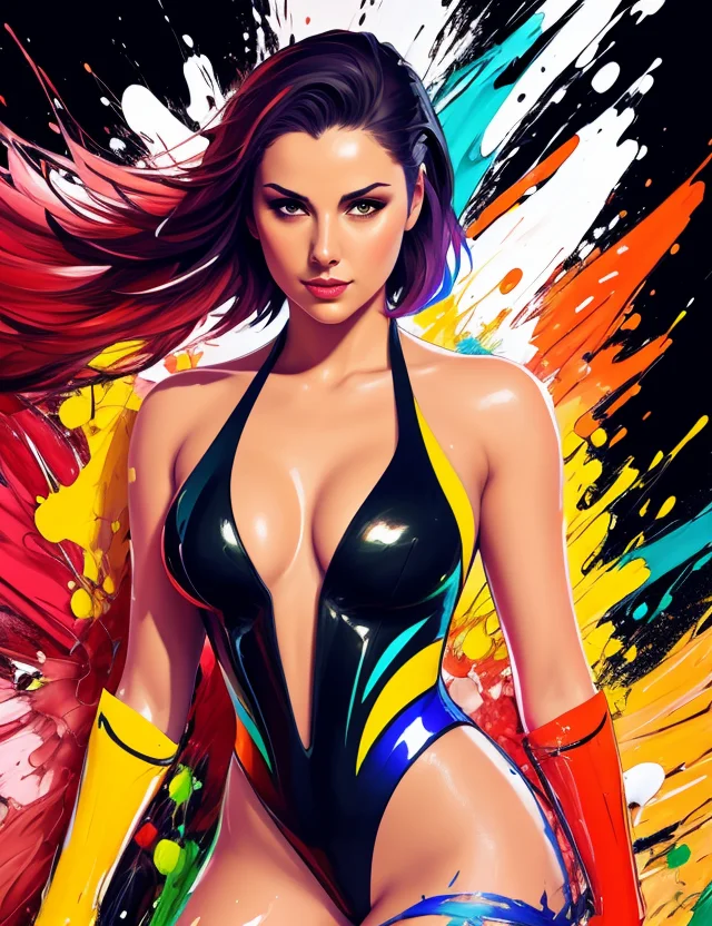 a style, a woman,<hypernet:Styltok:0.7> splash art, fruits, splash screen, complementary colors, fantasy concept art, 8k resolution, oil painting, (gloss)