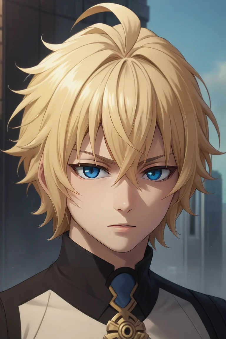 score_9, score_8_up, score_7_up, source_anime, , (photorealistic:0.6), looking at viewer, , , 1boy, solo, male focus, <lora:mikaela_hyakuya_pony:0.74>, mikaela_hyakuya, blonde hair, blue eyes, short hair, hair between eyes, bangs, ahoge, , science fiction social science fiction, , <lora:sdxl_lightning_8step_lora:1>