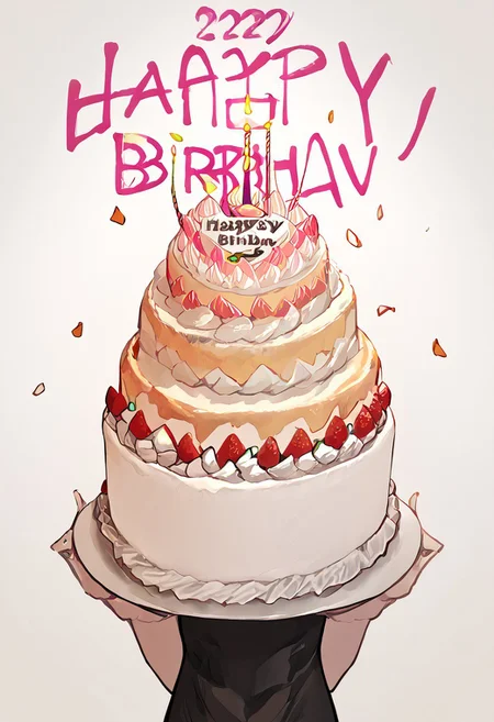 score_9, score_8_up, score_7_up, score_6_up, score_5_up, score_4_up, source_anime, 1girl,
zzHoldingCake,, cake, birthday cake, happy birthday,
masterpiece, best quality, very aesthetic, absurdres,