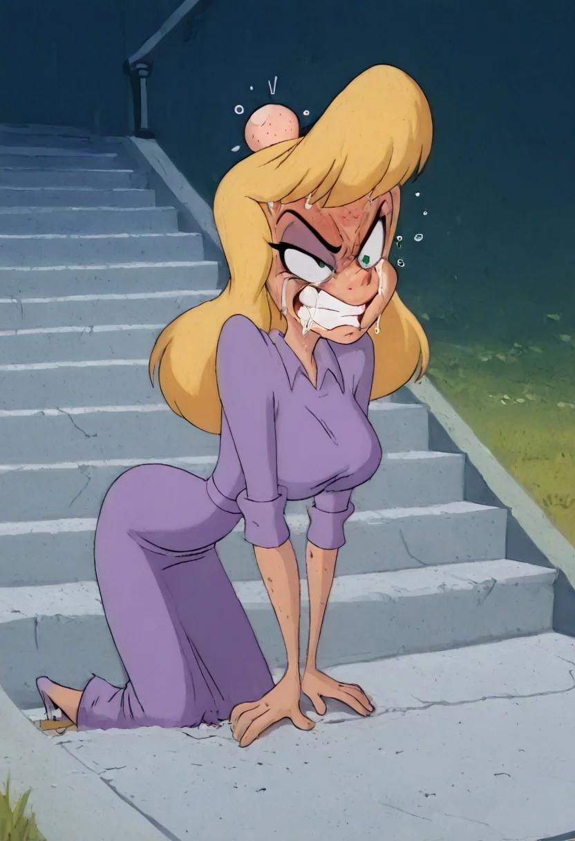 (((She crawls on all fours across the golf field, groveling and smiling crookedly))).((((head bump)))))). (((She's extremely humiliating)))).((((She's smirking))).((((((She's smiling with pain))))))).(((((face bump))))).(((((teeth bump))))).((((((kick between her legs))))))).She's been beaten with golf clubs all day. (((All her face is spitted))). (((She's screaming out loud))).((((((She's falling from stairs)))). Face is dirty and beaten. Hair in mess. ((((She's extremely drunk))).Clothes are dirty. She's poor. She's very offending. Her hair is hanging in wisps. Her face is bruised and bruised. Teeth knocked out. Her face and clothes are covered in spit and boot marks.(((Her dress is dirty))). (((((Her face is beaten after lots of fights and fallings from stairs))))). (((((She is angry and exhausted))))). Everything is she wants is revenge. Everyone hates her. She is poor and sick. (((amazing quality))), absurdres,,((((1girl)))),(((alone)))), (((hellonurse))),,(((angry))), (((exhausted:1.5)))),((((((masterpiece))))),,((((extremely beautiful image)))),(((beautiful light))),((((best detailing)))),(((disgusting))),(((offended))),((((extremely heartbroken)))), blonde hair, teal eyes, (((1girl))), alone, big breasts,((((slim body)))))nurse outfit, Heloise Nerz, hellonurse, dirty, detailed body, detailed face, highly detailed body, highly detailed face, dynamic pose, posing, ((((((angsty))))), (((((furious)))))), (((((submissive)))))), 1girl, , , crazy emotion, narrow waist.