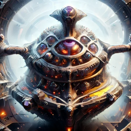 diamondMW, countless diamonds, ral-frctlgmtry, Tali Zorah, in the engine room of a spaceship, diamond pipes and tubing being used to withstand the heat of the engine
