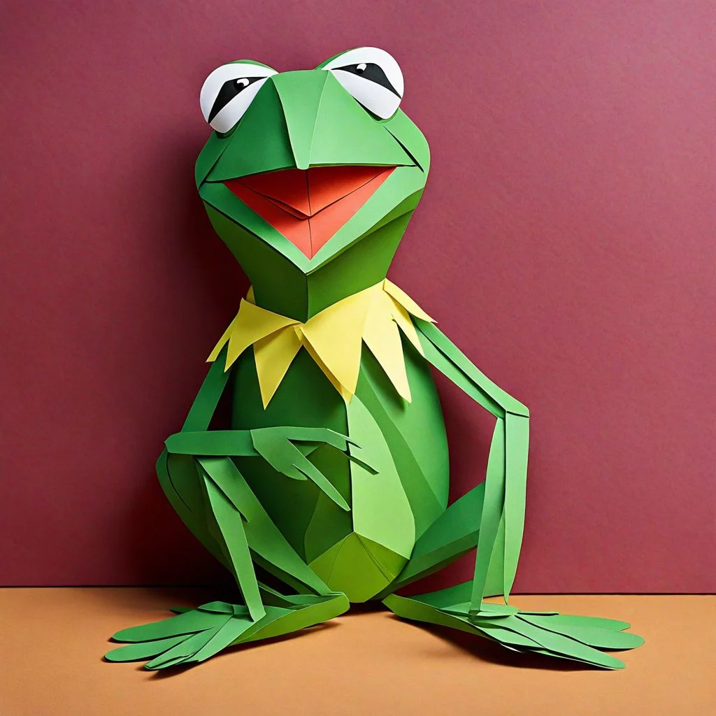 Kermit the frog PaperCutout style  <lora:sdxl-PaperCutouts-Dreambooh:1>, Very detailed, clean, high quality, sharp image