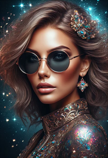 double exposure, enys guerrero art style portrait of a Fantasy hyper detailed steampunkschloss beautiful ultra Realistic, gorgeous boujie female, skull, colorful bismuth sparkles, hyper detailed Kaleidoscope sunglasses , in the style of tom wood, charlie bowater, Bing AI , Dall-e3 , Chat GPT 4, centered composition, super sharp focus, rule of thirds,, (gothic style:1.2) . mysterious, haunting, dramatic, (minimal, ornate), aesthetic, eerily beautiful, dark surrealism, best quality, hyperrealistic art, cinematic film grain, high angle shot, natural texture.