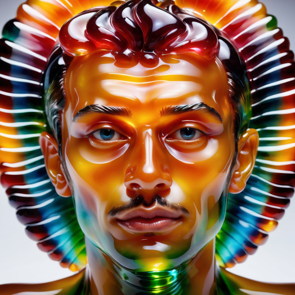 made out of Jed-Jly, <lora:JellyStyle-000007:1>, breathtaking, Male Faerie, distorted portraits, ethnic, op art, award-winning, professional, highly detailed, burly, classic, best, illustrious quality, positive emotional, inspired, fantastic aesthetic, aesthetic, epic, great light