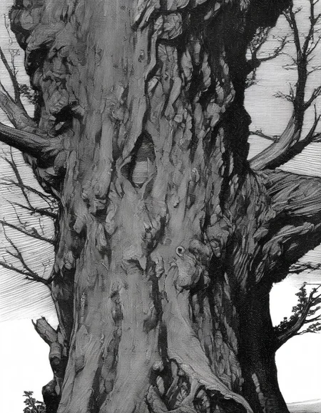 tree trunk, extreme up close shot, franklin booth style <lora:franklin_booth_style_sdxl_v16-000016:1>