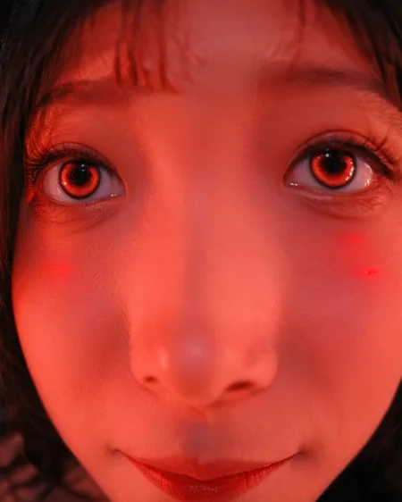 1girl, close up, red light, eyes detal, night, <lora:èåè§è§-000016:0.8>