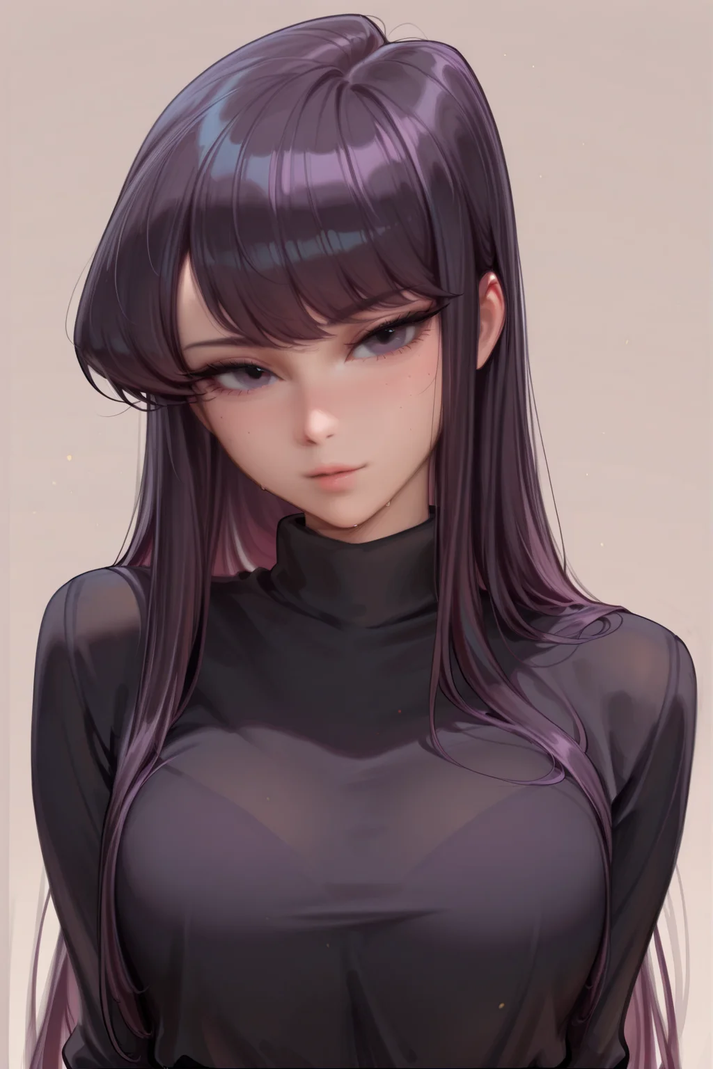 {{amazing quality, best quality, high quality, very aesthetic}}, 1girl, solo, simple background, looking at viewer, upper body, shouko komi
<lora:Kitwinko_style Illustrious:1>