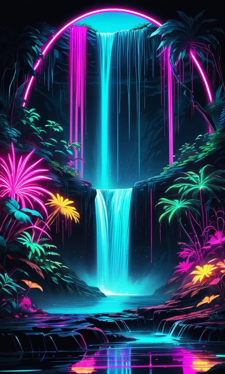 (((wall graffiti drawing:1.3) of (location:(Floating island:0.8) (amusement park:0.8) (waterfall:1.28), ,, , (Wall Graffiti:1.3), (Graffiti:1.2))) artwork, flat shading, (influenced by banksy), Lateral illumination, Off-axis lighting, Directional light, Panoramic view, Wide angle, (neon stripes:1.1), neon background, (glowing:1.1)(bioluminescence), light rays, (lineart, thick lines, clear lines:1.2), comic, 2d, (straight view:1.2), (frontal view:1.3), night, dark, (bioluminescence:1.2), (iridescent:1.2), (epic:1.2), trending on artstation, (high quality:1.2), (masterpiece:1.2), high details, incredibly absurdres, colorful), (artistic:0.8) (fantasy:0.8),(Kawaii Anime style:1.42) (Mecha Anime style:0.8),(Gothic Art:0.8) (Synthwave Style:1.42),,, (pixar style:1.28),