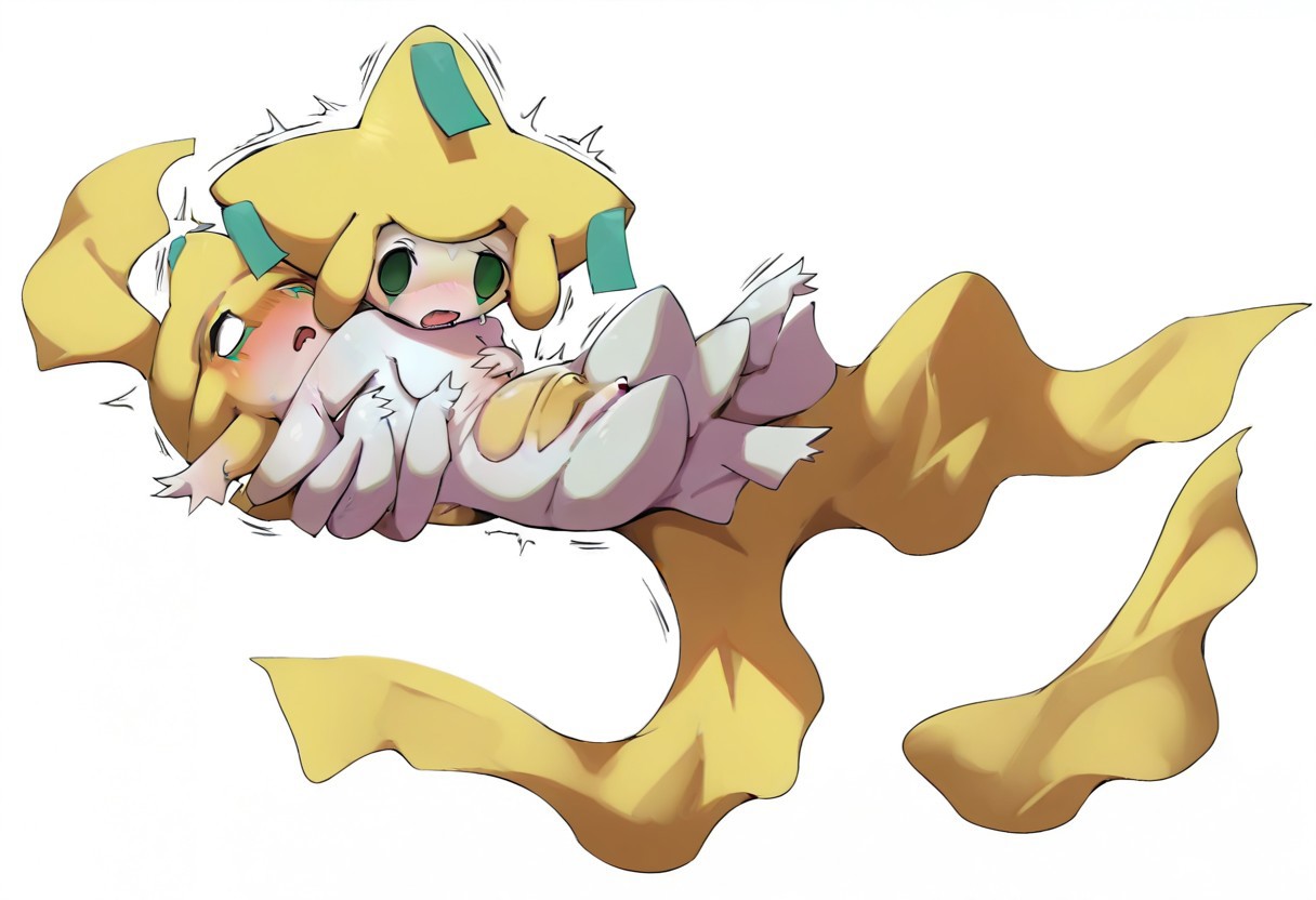 full-length digital artwork of a woman morphing into a jirachi, Score_9,score_8_up, score_7_up, breast expansion, (looking pleasured, transformation sequence, comic,source_furry, solo, dof, full-length portrait, white background, <lora:POKEMONL_JIRACHI:1> jirachi, pokemon (creature) , vaginal, cute, furry, her body convulses, vaginal, futa, futa transformation, before and after, transformation sequence, tr2nsf0rmati0n, brainwashing, hypnosis, 1girl, <lora:sk0507_79:1>, (shriveled body: 1.4), empty eyes, 1boy, ((princess carry)), upper body,