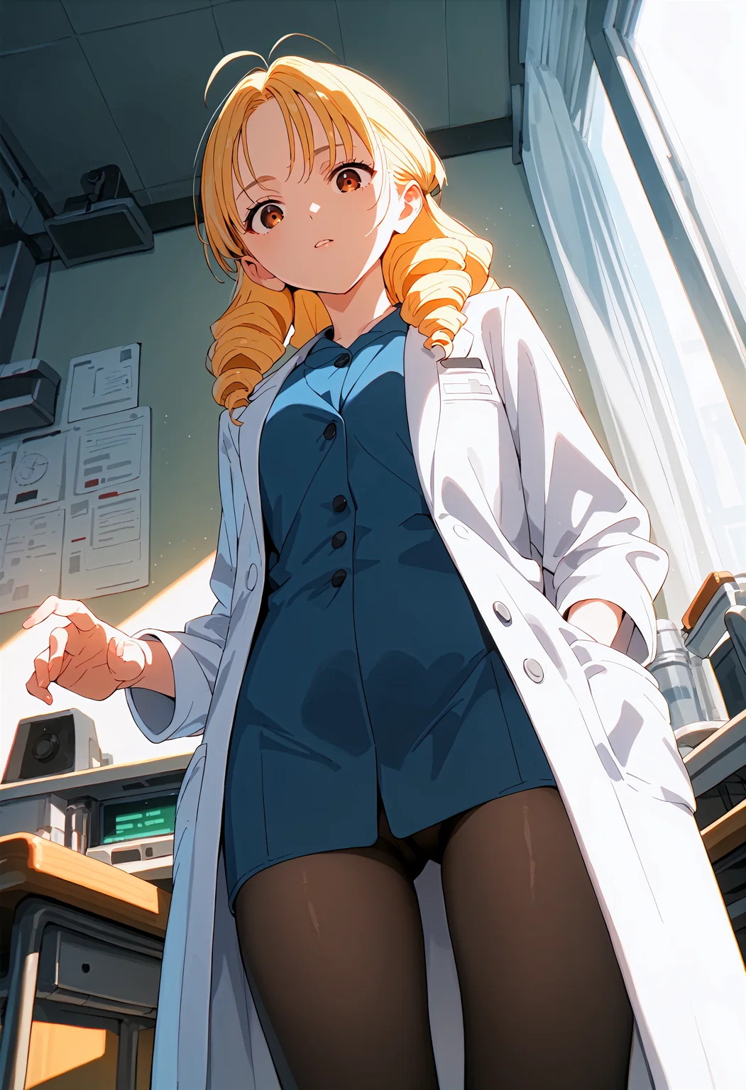 score_9,score_8_up,score_7_up,source_anime,
1girl,solo,drill hair,labcoat,pov crotch,looking at viewer,
dynamic_angle,cinematic_angle,
<lora:stylish&chic_pony_bx-v1.02:1>,