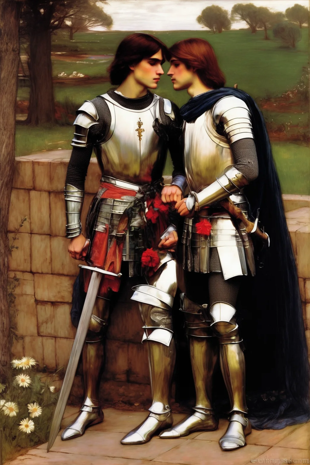 John William Waterhouse Style - John William Waterhouse Romantic handsome knights gay