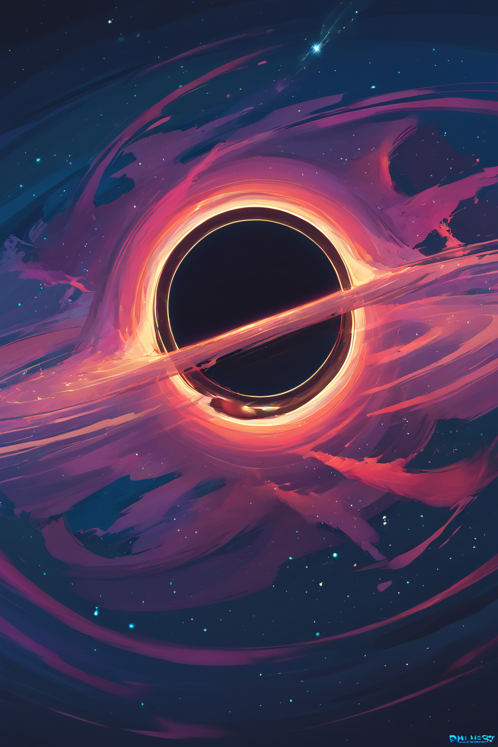 PDXL, <lora:BlackHoleV1:1>, bl4ckh0l3, space, stars, black hole, event horizon, 
no people
