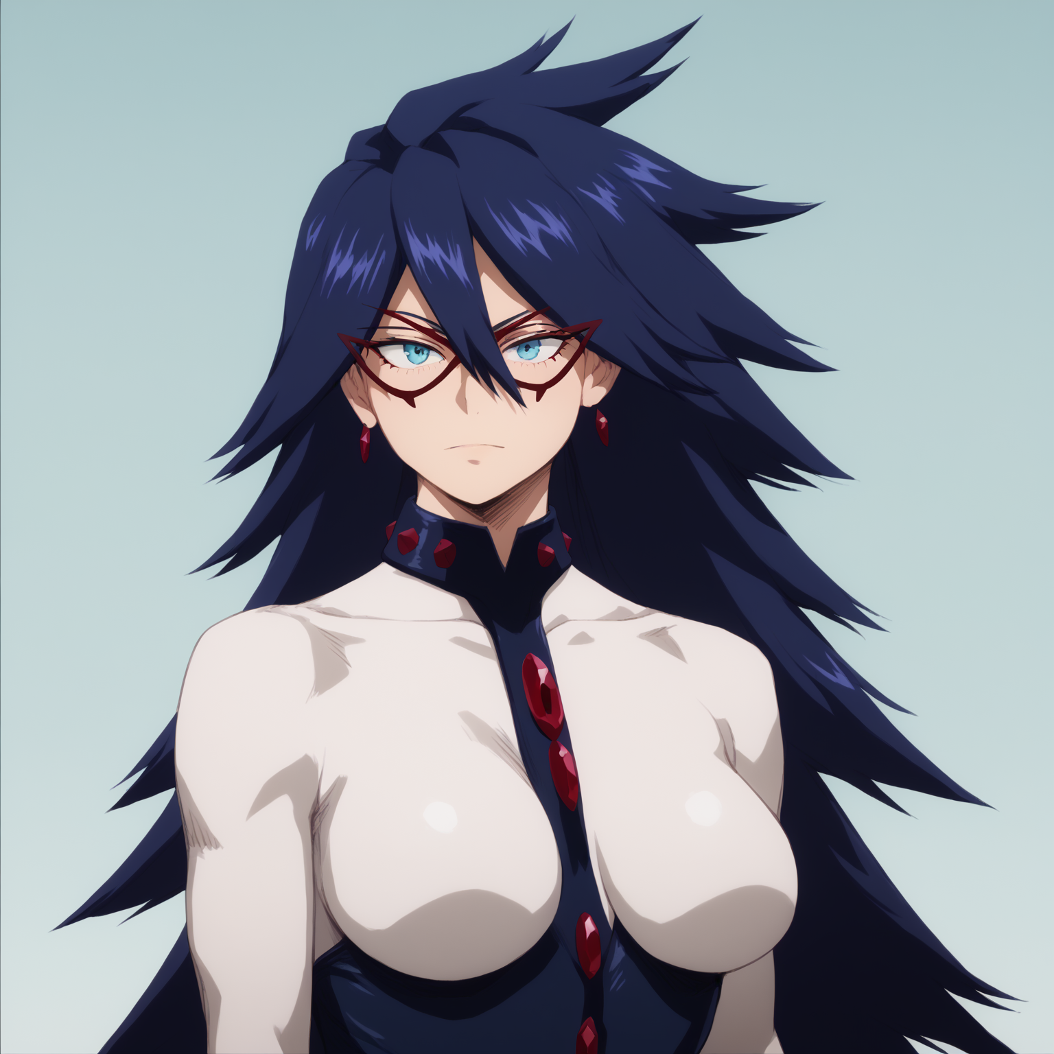 <lora:SlimesMidnight:1>, score_9, score_8_up, score_7_up, slimes_midnight, woman, solo, facing viewer, skin tight suit, night club background