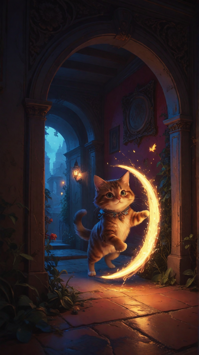 glamorous photo of Baroque, anime artwork "a wholesome cottagecore illustration of a cat chasing a butterfly through a portal to the 4th dimension, Pixar and Disney animation, sharp, Rendered in Redshift and Unreal Engine 5 by Greg Rutkowski, Bloom, dramatic lighting",
<lora:Wild_Anime_2025:0.7>,
<lora:风格:0.7> style10,
<lora:extremely_detailed:0.7> extremely detailed ,
<lora:aidmaImageUpgraderSDXL-v0.3:0.5> aidmaImageUpgrader,
<lora:add-detail-xl:0.7>,
<lora:HyperdetailedColoredPencilIl:0.3>  ArsMJStyle, Colored pencil hyperdetailed realism, . anime style, key visual, vibrant, studio anime,  highly detailed, Fantasy painting art style, imaginative, dynamic composition, professional-grade execution, creates immersive world and landscape, painterly, epic, magical, dramatic, exuberant, grandeur, baroque art, oil painting art style from Renaissance period, masterful composition, Renaissance mood, renaissance oil painting, brush strokes, high fashion, luxurious, extravagant, stylish, sensual, opulent, elegance, stunning beauty, professional, high contrast, detailed