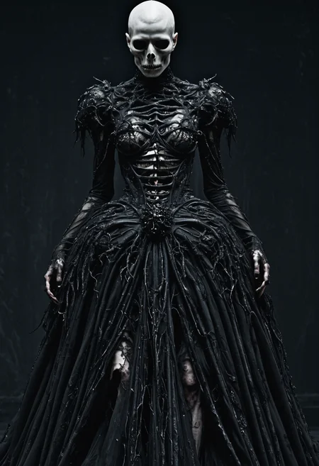 Horror-themed <lora:Alexander McQueen-concept art-000005:1>, alexander mcqueen . Eerie, unsettling, dark, spooky, suspenseful, grim, highly detailed