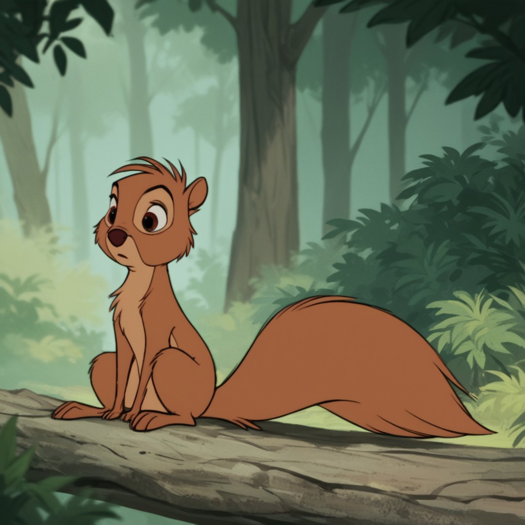 score_9, score_8_up, score_7_up, score_6_up, score_5_up, score_4_up, source_furry, squirrelArthur, feral, male, squirrel, brown fur, squirrel tail, forest, sitting, in the grass