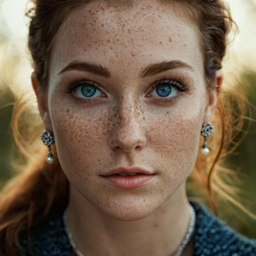 cinematic film still of  <lora:detailed_notrigger:0.3>
<lora:facial expression style v2:0.1>
<lora:perfection style:0.1> perfection style
<lora:TeethXL:0.1>
<lora:detailed:0.1> detailed
 <lora:skin texture style:1>
A cinematic skin texture style still image of a woman with freckles and a necklace on, detailed skin pore, film still, still photography style, sharp style, detailed style, perfect style, perfection style, Kodak film skin tone style, fujifilm skin tone style, professional photography style, skin textured, skin texture style, 1girl, solo, long hair, looking at viewer, blue eyes, brown hair, jewelry, earrings, parted lips, lips, portrait, close-up, realistic, eyelashes, freckles, photorealistic
, shallow depth of field, vignette, highly detailed, high budget, bokeh, cinemascope, moody, epic, gorgeous, film grain, grainy