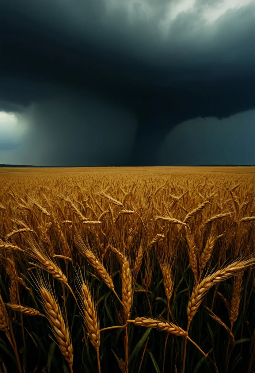 A vast wheat field stretches endlessly beneath a turbulent, darkening sky as a storm looms on the horizon. Paul Cadden’s hyperrealism brings out the fine detail of every blade of wheat, swaying in the wind, their golden hues contrasting with the ominous clouds above. The Hudson River School’s grand sense of scale adds an epic quality to the landscape, capturing the raw power of nature. Gerhard Richter’s brooding, moody skies intensify the approaching storm, casting dramatic shadows over the field, creating an atmosphere of anticipation and awe before the storm breaks.
vivid colors.
detailmaximizer, aidmaMJ6.1, Movie Still, Film Still, Cinematic, Cinematic Shot, Cinematic Lighting, detailxl, flux-style, midjourneyv6.1