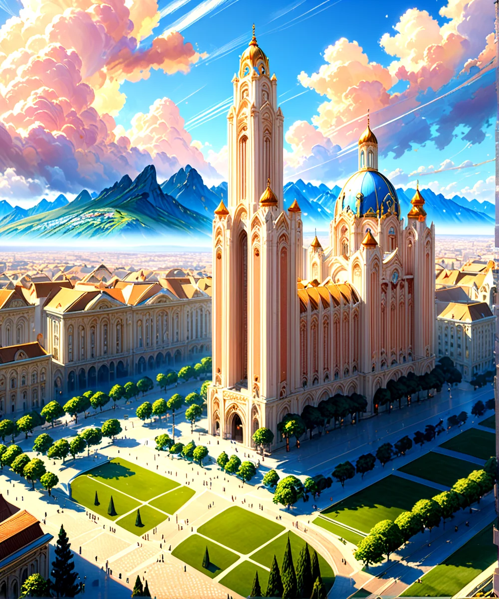 score_9, score_8_up, score_7_up,
<lora:Authoritarian_Architecture_(Architecture)_(SDXL)_(AD):0.8> authoritarian, scenery, building, city, cityscape, architecture, monumental architecture,
8K, In'ei, chiaroscuro, soft natural volumetric cinematic perfect light, perfect depth of field shot, ray tracing, photometry, beautiful, subsurface scattering, idealized modern city, wide beautiful boulevards, busy city center, parks and manicured lawn areas, large parks, plazas, skyscrapers, hyper detailed, art by Thomas Kinkade, detailed background, detailed photographic fluffy anime clouds, Unreal Engine, CGI render, absurdly detailed, modern era photograph, masterclass oil painting, made of sandstone and concrete, monumental skyscrapers, vivid white sandstone, rose sandstone, tan sandstone, marble,
BREAK zPDXL, zPDXLxxx, <lora:wowifierXL:0.2> art by mooncryptowow <lora:sdxl_lightning_8step_lora:0.4> <lora:detailed_notrigger:0.5>