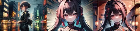 highly insanely detailed, masterpiece, top quality, best quality, highres, 4k, 8k, RAW photo, (very aesthetic, beautiful and aesthetic), 
__lazy-wildcards/subject/style-elem/code_style/prompts__, 
<lora:CodeStyle (half generic class)_564920:0.5>, 
(1girl:1.3), 1other, 
__lazy-wildcards/dataset/background__,âââ