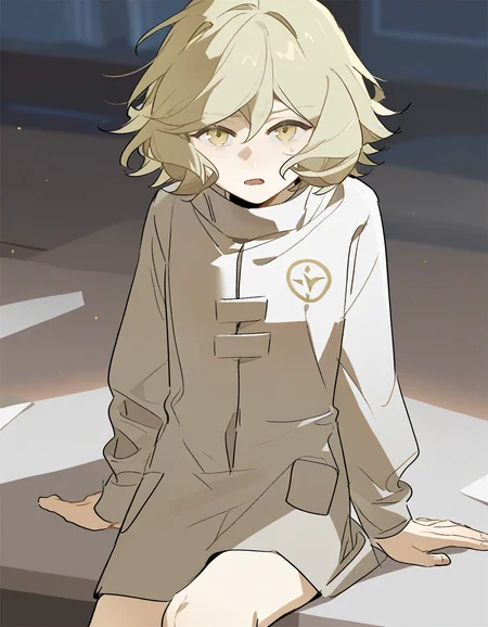 zhibuji_loom,school uniform,sitting,
lamiya,1girl,solo,short hair,blonde hair,looking at viewer,<lora:lamiya_noob>,
masterpiece,best quality,very aesthetic,absurdres,